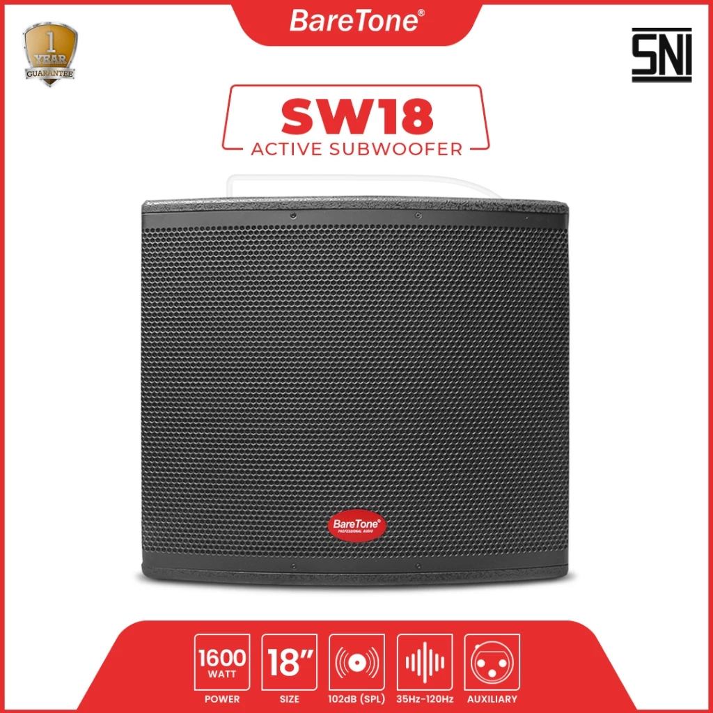 BareTone Speaker Subwoofer SW18 - 18 Inch