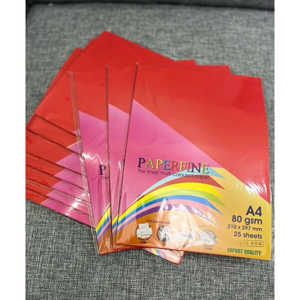 

Paperfine Kertas warna HVS A4 80gsm Isi 25 Lembar