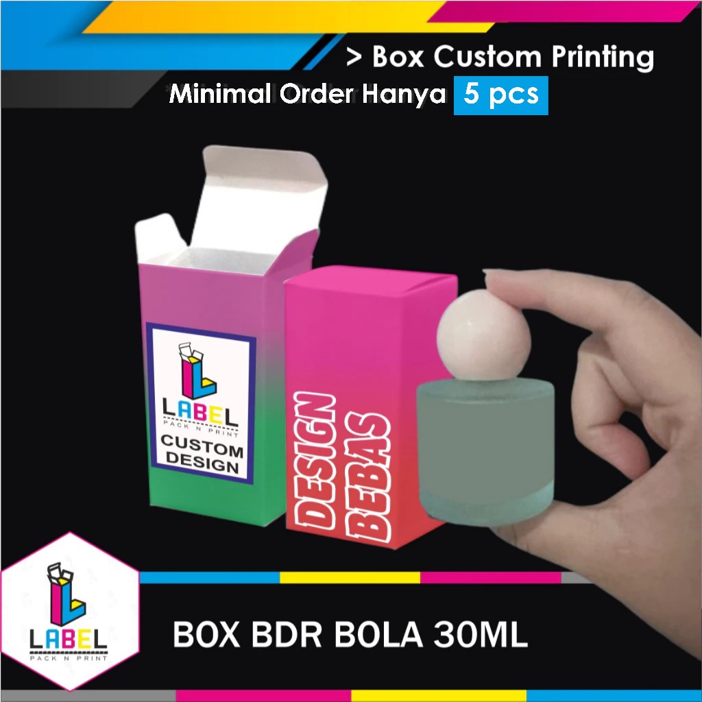 

Dus Kemasan / Box Botol BDR Bola 30ml Custom Desain 4,7x4,7x7,7 cm - Full Printing