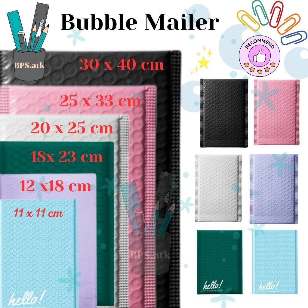 

(10 pcs) Amplop Bubble / Bubble Mailer / Plastik Paking / Bubble Wrap Polymailer - Anti Bentur dan Air