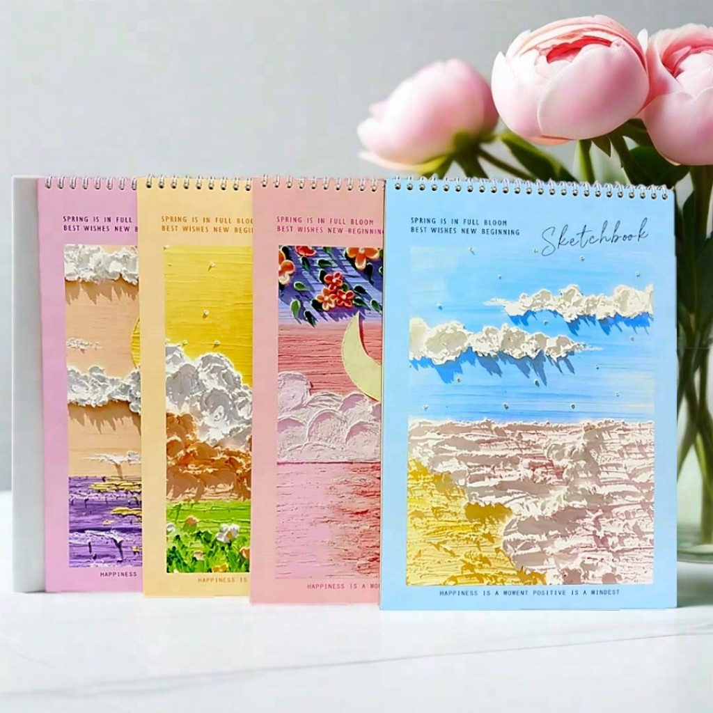 

Sketchbook A4 Buku Gambar Vertikal Jilid Spiral Aesthetic Buku Sketsa 40 Lembar /80 Halaman