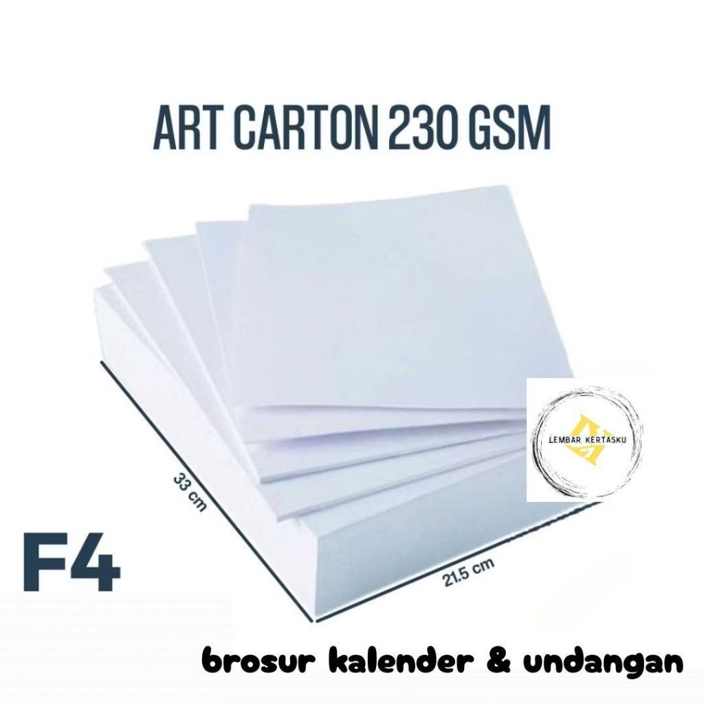 

Art Carton 230 gsm F4 isi 50 Lembar / Kertas Art Carton 230 Gsm F4