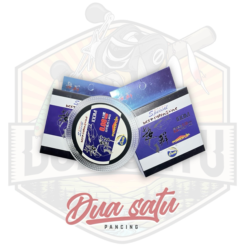 Senar Pancing Orca Power Up Clear 0,06 - 0,16
