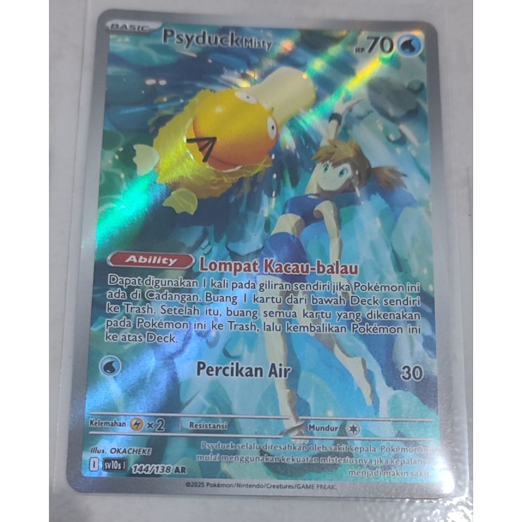 Kartu Pokemon AR Psyduck Misty sv10s Original