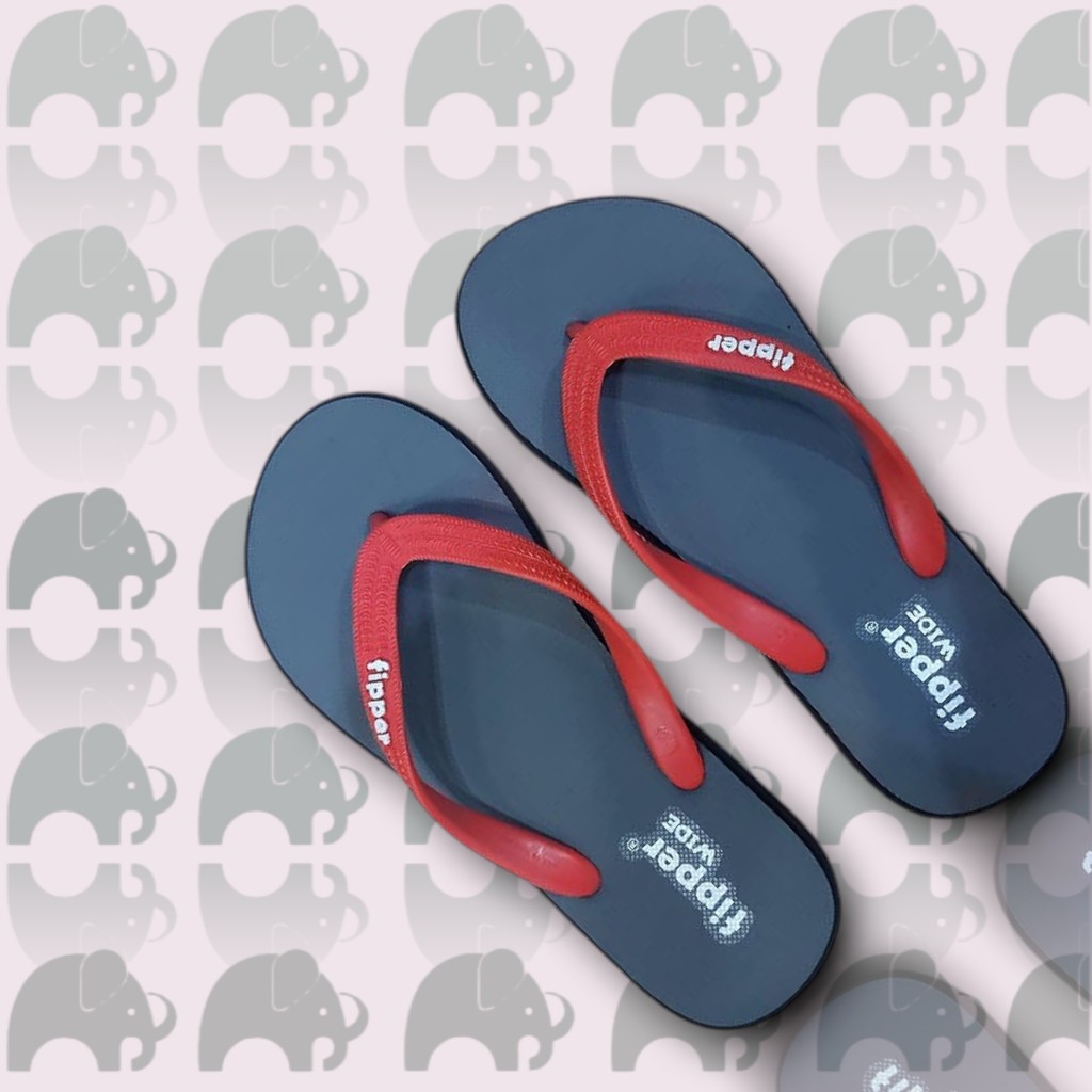 FIPPER WIDE GREY(LIGHT)/BLACK/RED(CHILLE) - sandal jepit pria/wanita