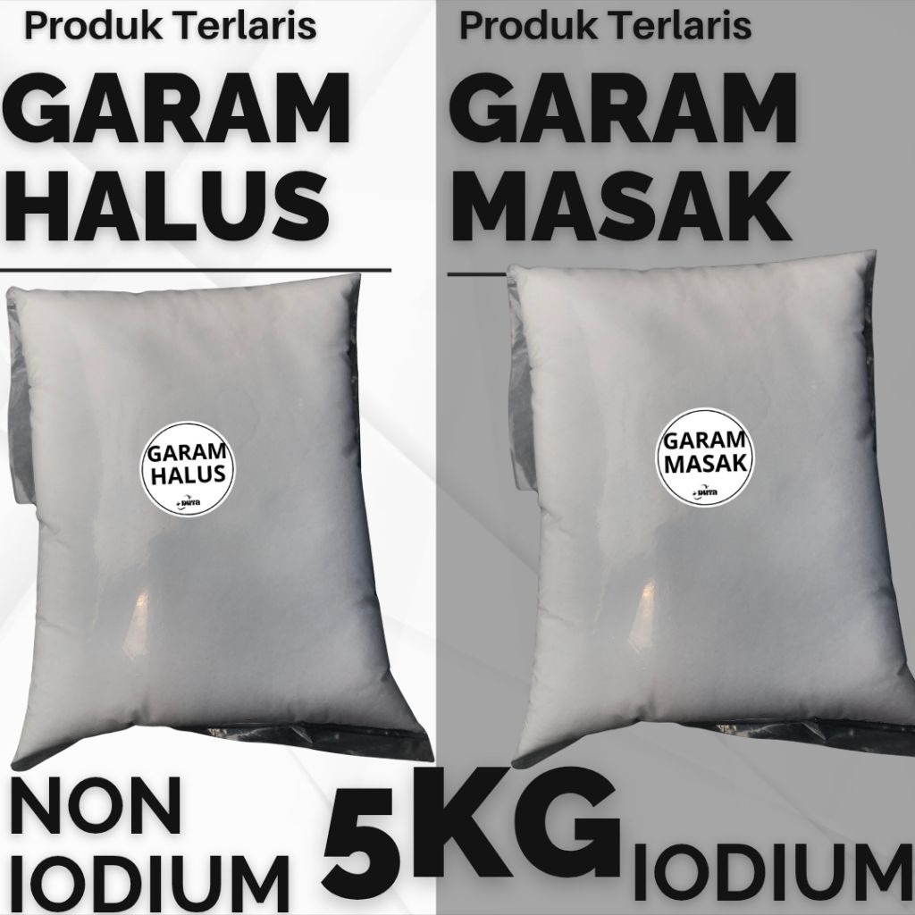 GARAM HALUS 5KG - GARAM DAPUR 5KG  - GARAM MASAK 5KG - GARAM - GARAM NON IODIUM - GARAM KONSUMSI - G