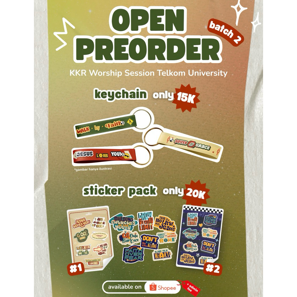 

[OPEN PO] STICKER KISS CUT KRISTIANI ROHANI KRISTEN MOTIVASI AYAT ALKITAB TUHAN YESUS