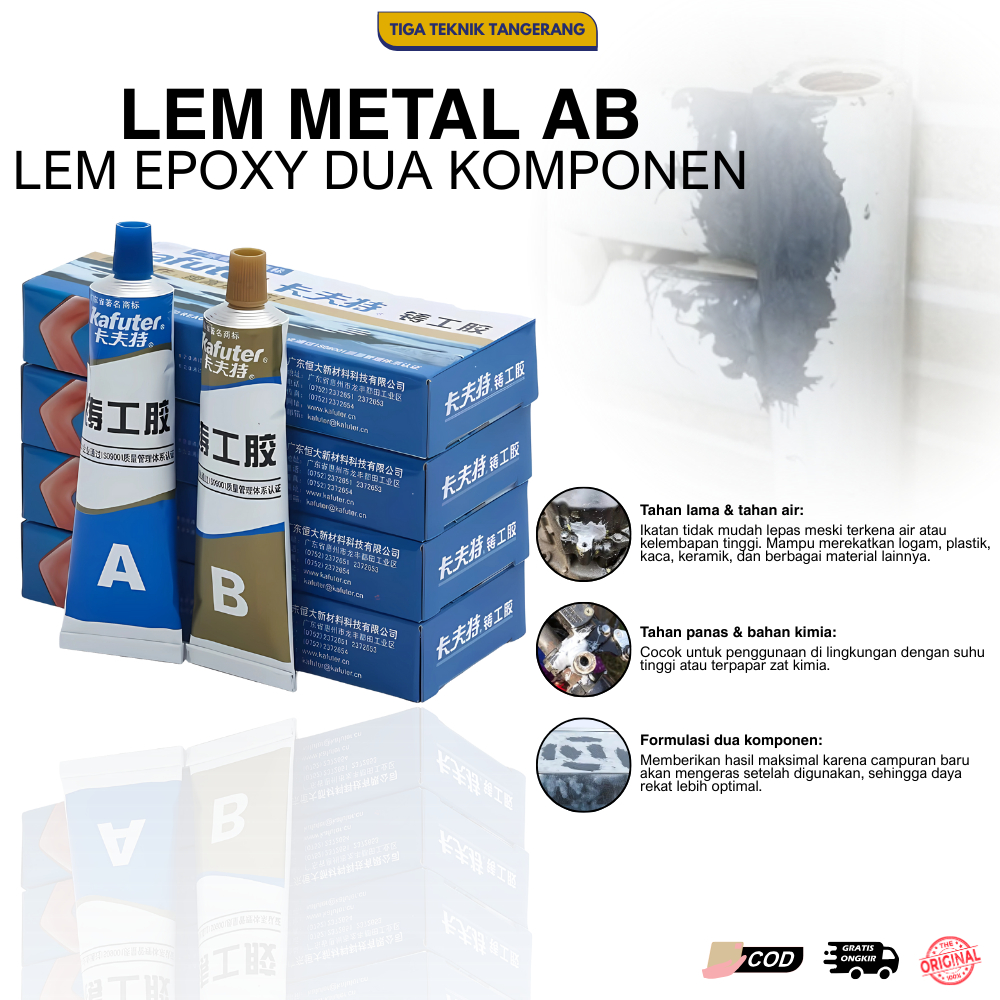 

Lem Metal AB Lem Kuat Anti Bocor Besi Baja Seng Metal Fox Tahan Panas Dingin