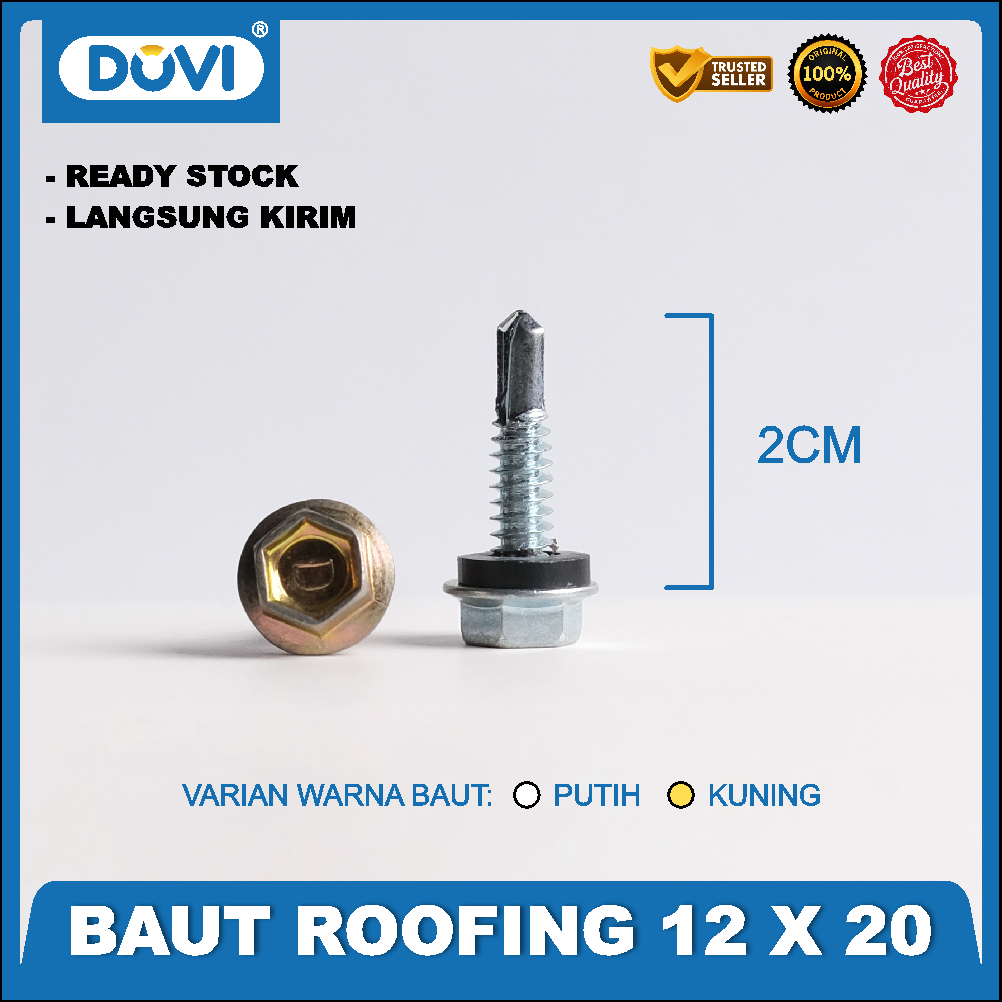 Baut baja ringan/baut drilling/baut roofing 12x20