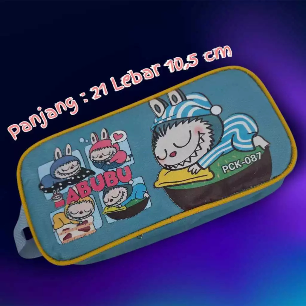 

TEMPAT PENSIL LABUBU VIRAL / KOTAK PENSIL 2 SLETING/RESLETING /RITSLETING / PENYIMPANAN ALAT TULIS