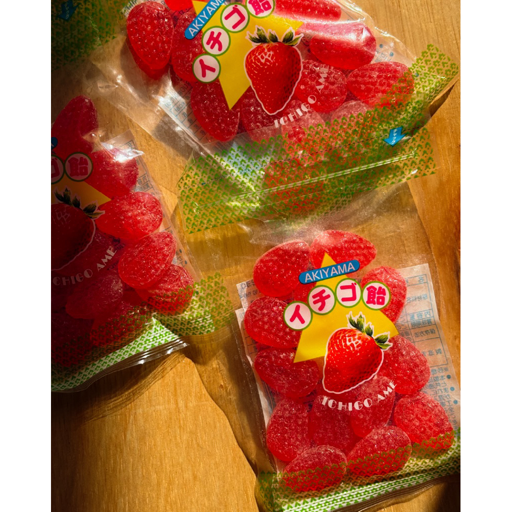 

strawberry sugar sour candy ichigo ame from tokyo, japan