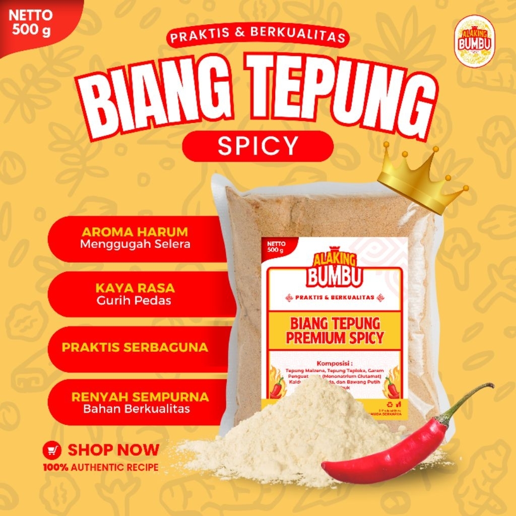 

ALAKING BUMBU Biang Tepung Spicy Premium / Bumbu Fried Chicken
