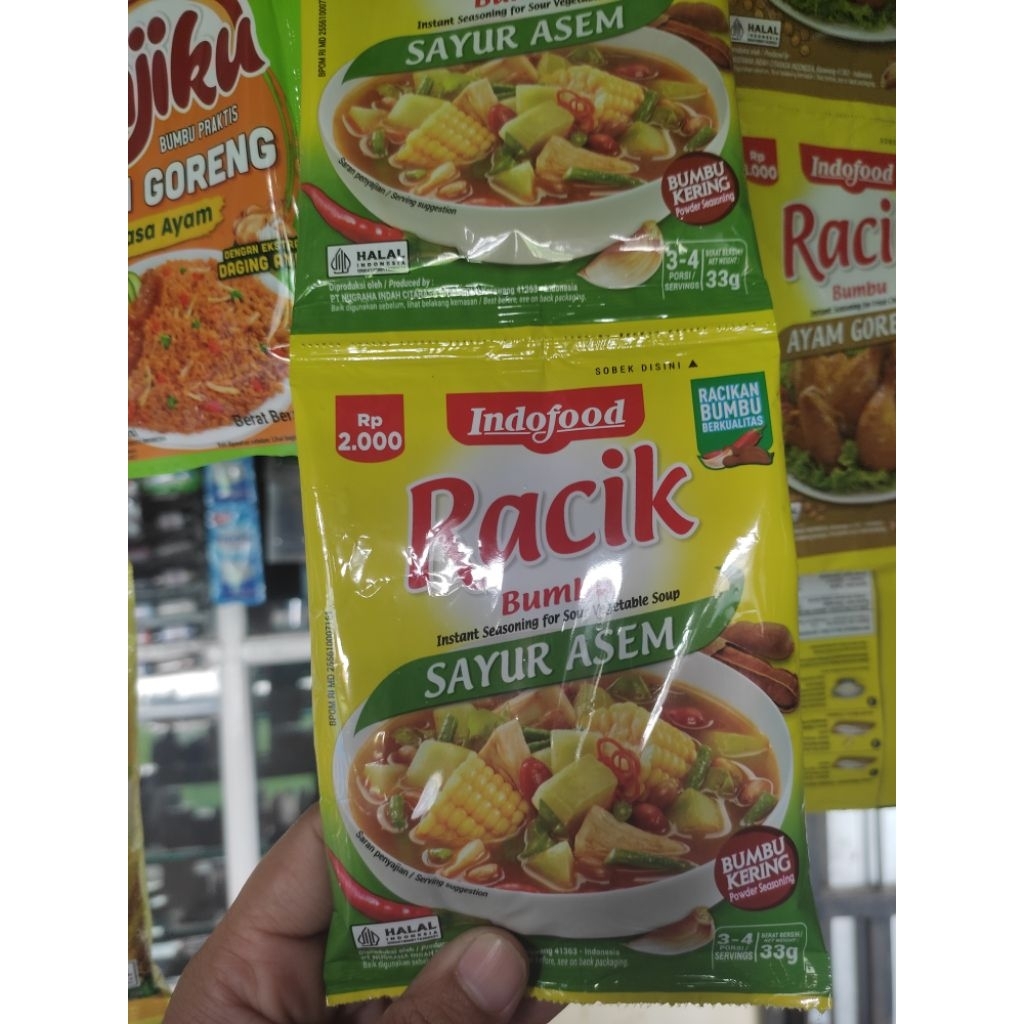 

Racik Ayam goreng, sayur asem, tahu tempe goreng, ikan goreng renceng 2000