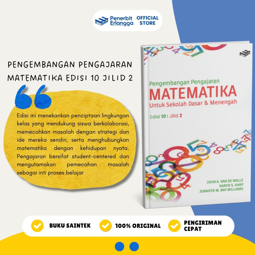 [Erlangga Official] Pengembangan Pengajaran Matematika Edisi 10 Jilid 2 - John Van De Walle