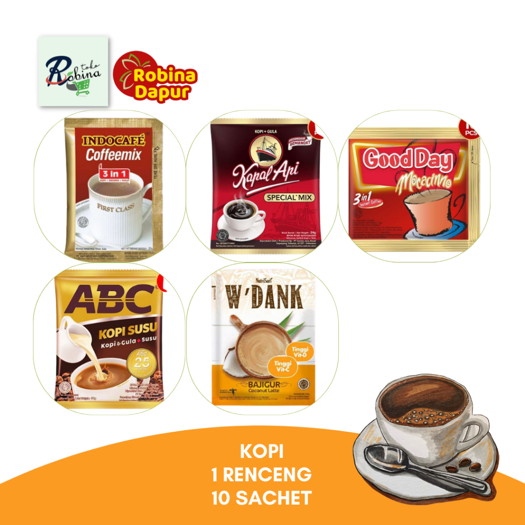 

Kopi Renceng Kapal Api Indocafee Good Day ABC Spesial