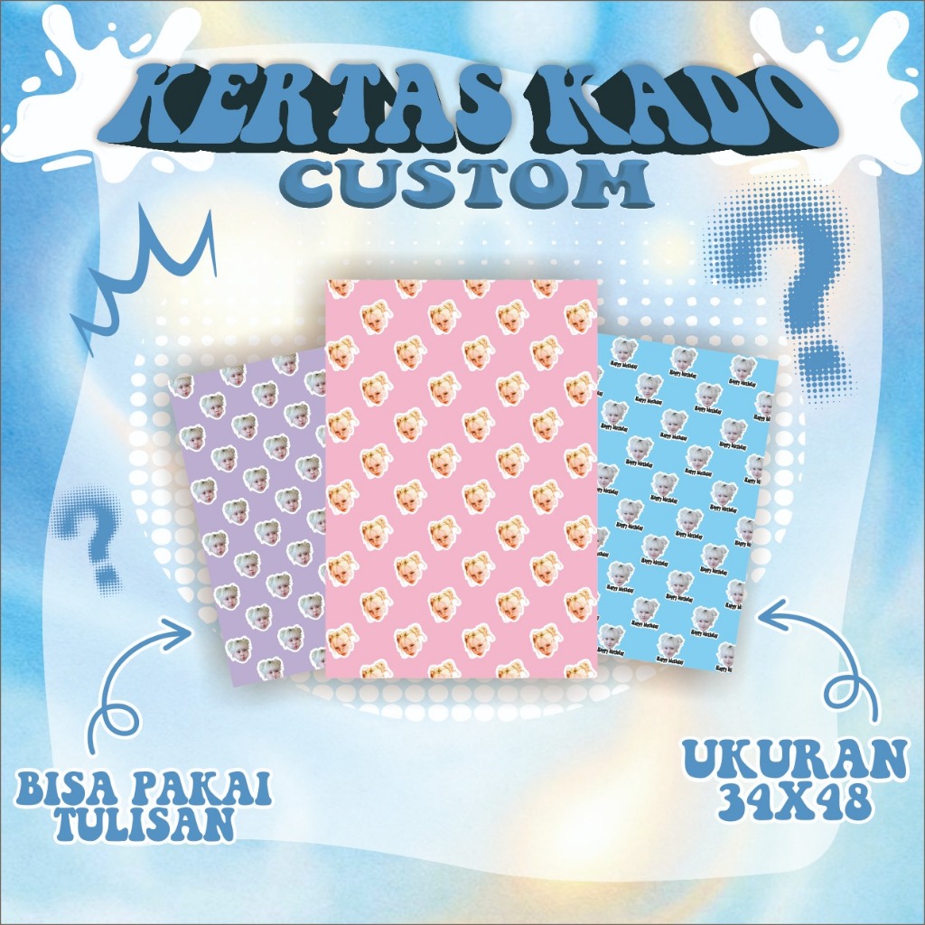 

Kertas Kado aesthetic / KERTAS KADO CUSTOM / KERTAS KADO CUSTOM termurah kertas kado ukuran A3+