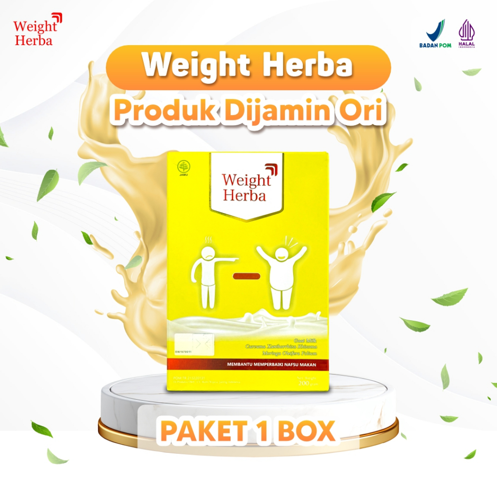 

TERLARIS Weight Herba Susu Penggemuk Badan - Tingkatkan Kalori Tubuh & Kebugaran untuk Remaja Dewasa
