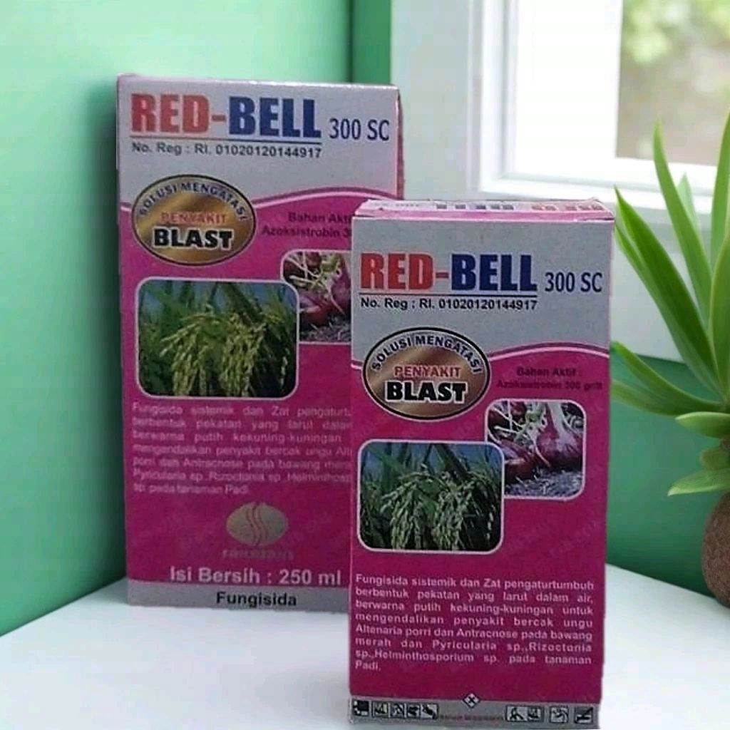 Red Bell 300SC Ungu Solusi Mengatasi Pentakit Blast Fungisida Sistemik Azoksistrobin 300gr/lt Larut 