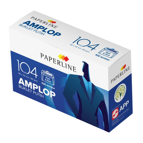 

Amplop Putih Polos / Amplop Paperline 104 Ukuran 95x152 mm / Isi 100 lembar Amplop Perekat