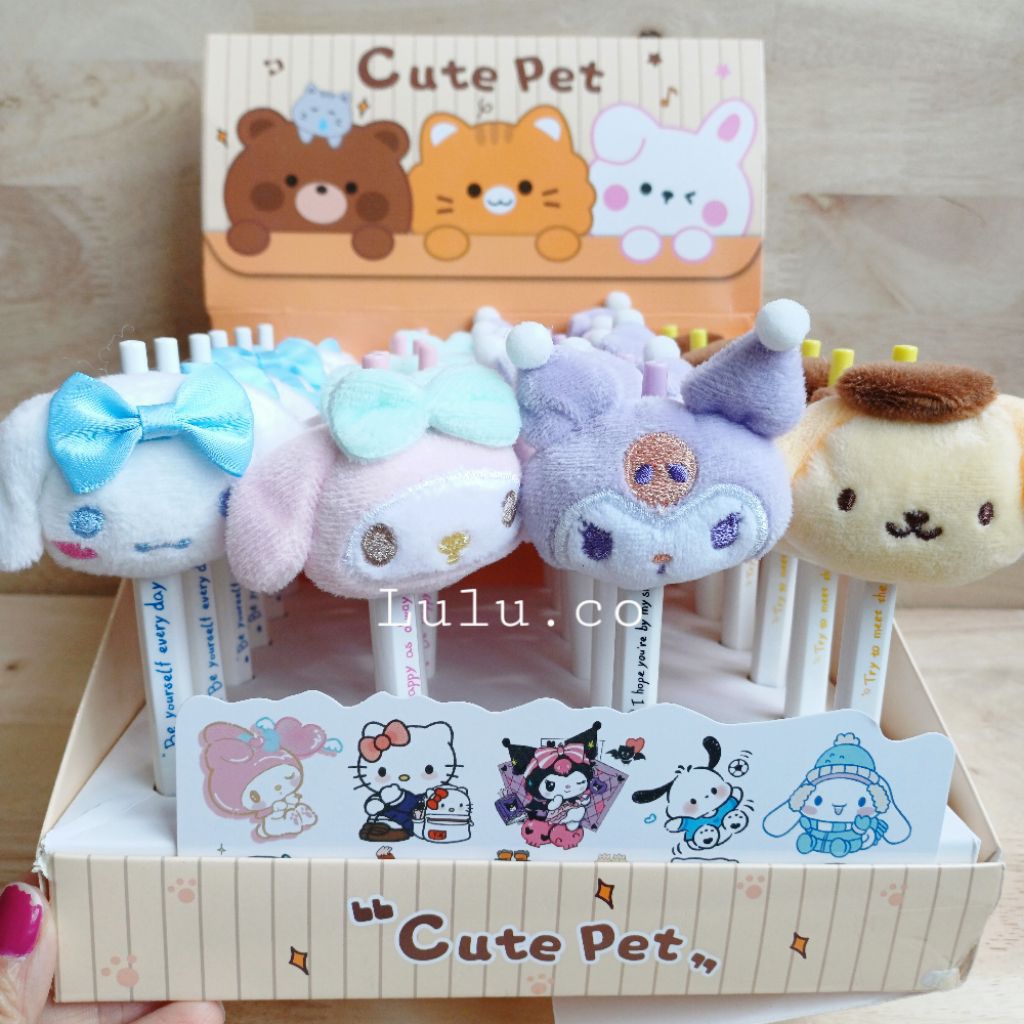 

Pulpen cetek boneka San*** 0012 Cinnamoroll kuromi my melody pompompurin