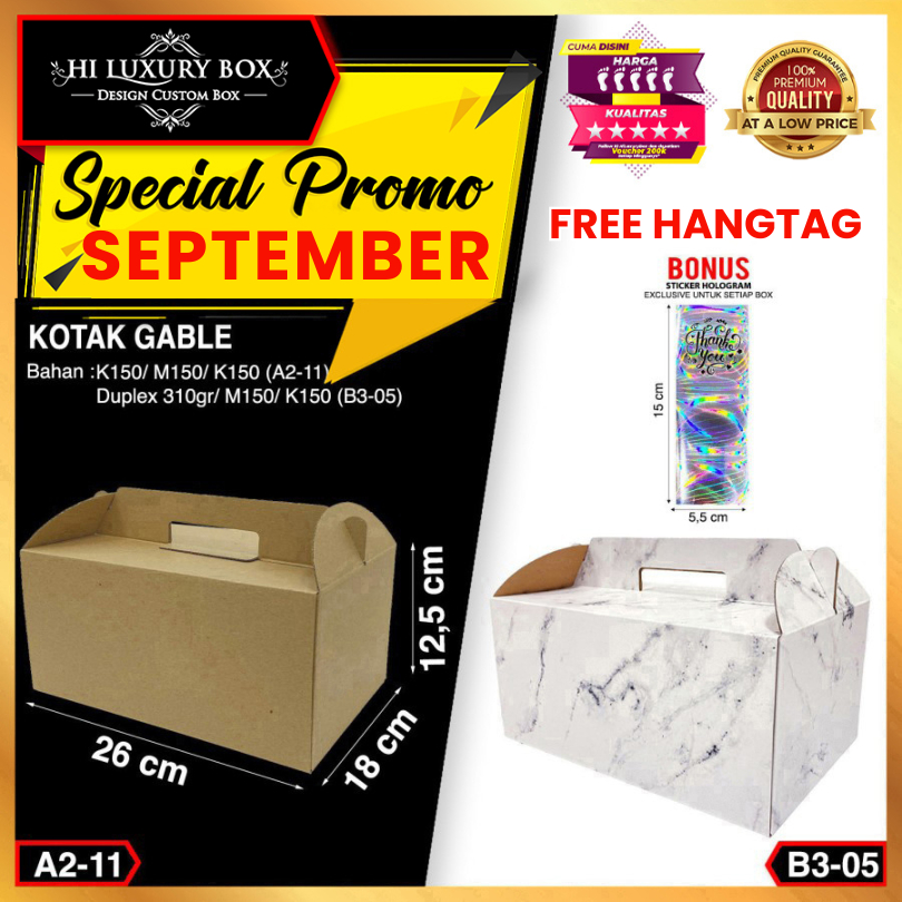 

Kotak Serbaguna | Gable Box | Kotak Kardus | Kraft | Murah 26x18x12.5|A2-11