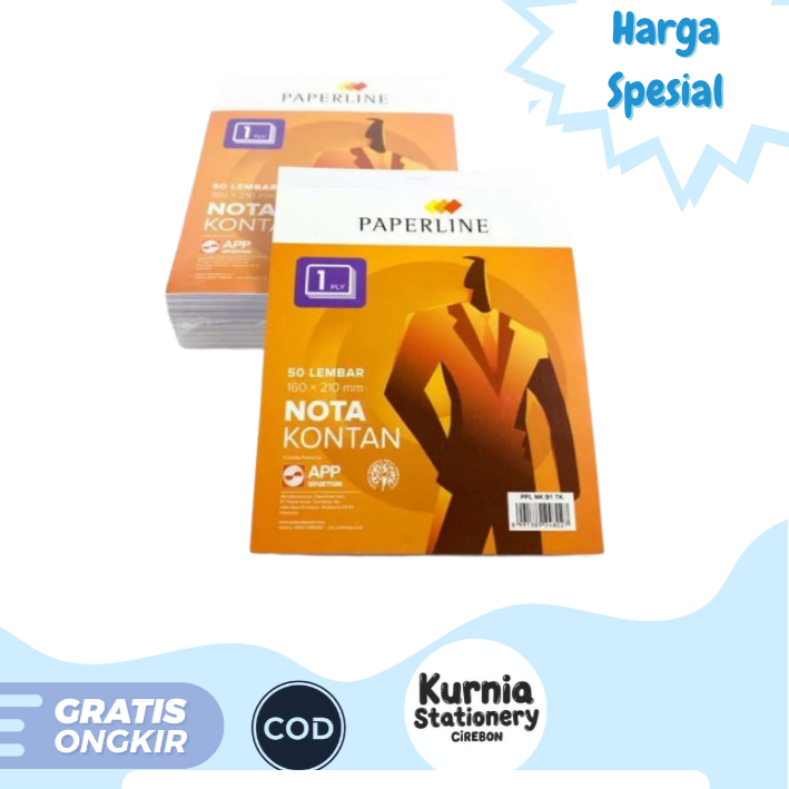 

Paperline Nota Kontan Besar 1 ply (Satuan)