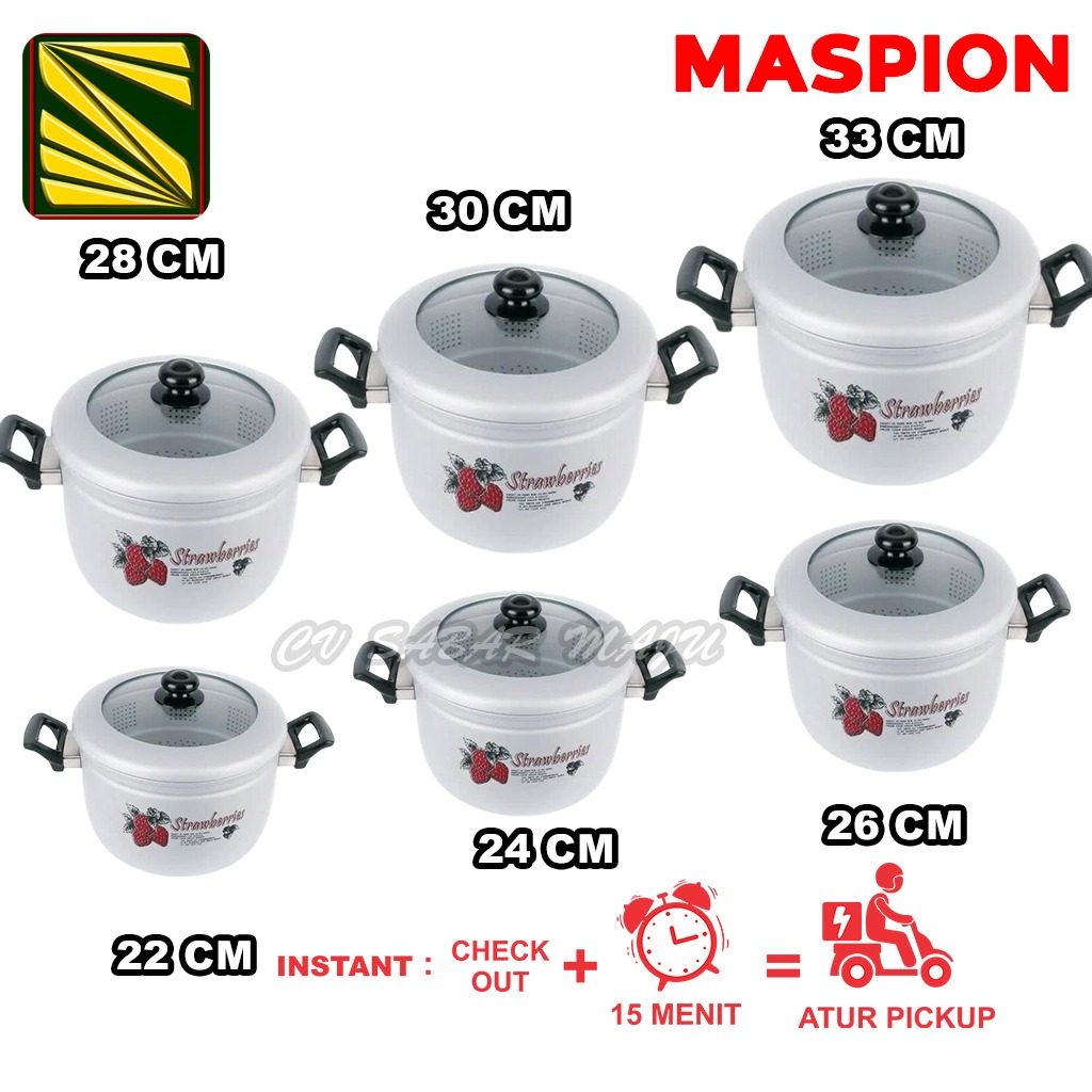 Ernarahmatih - Maspion Panci Panca Guna Kukusan 22-30cm / Panci Serbaguna Maspion