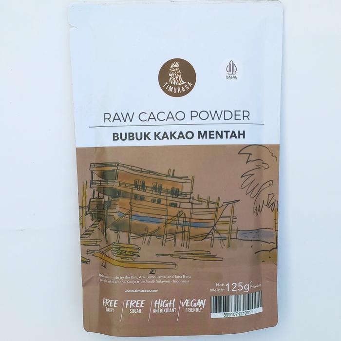 

Bubuk Cokelat Raw Cacao Premium Timurasa 125g Bebas gula Bebas Susu Chocolate