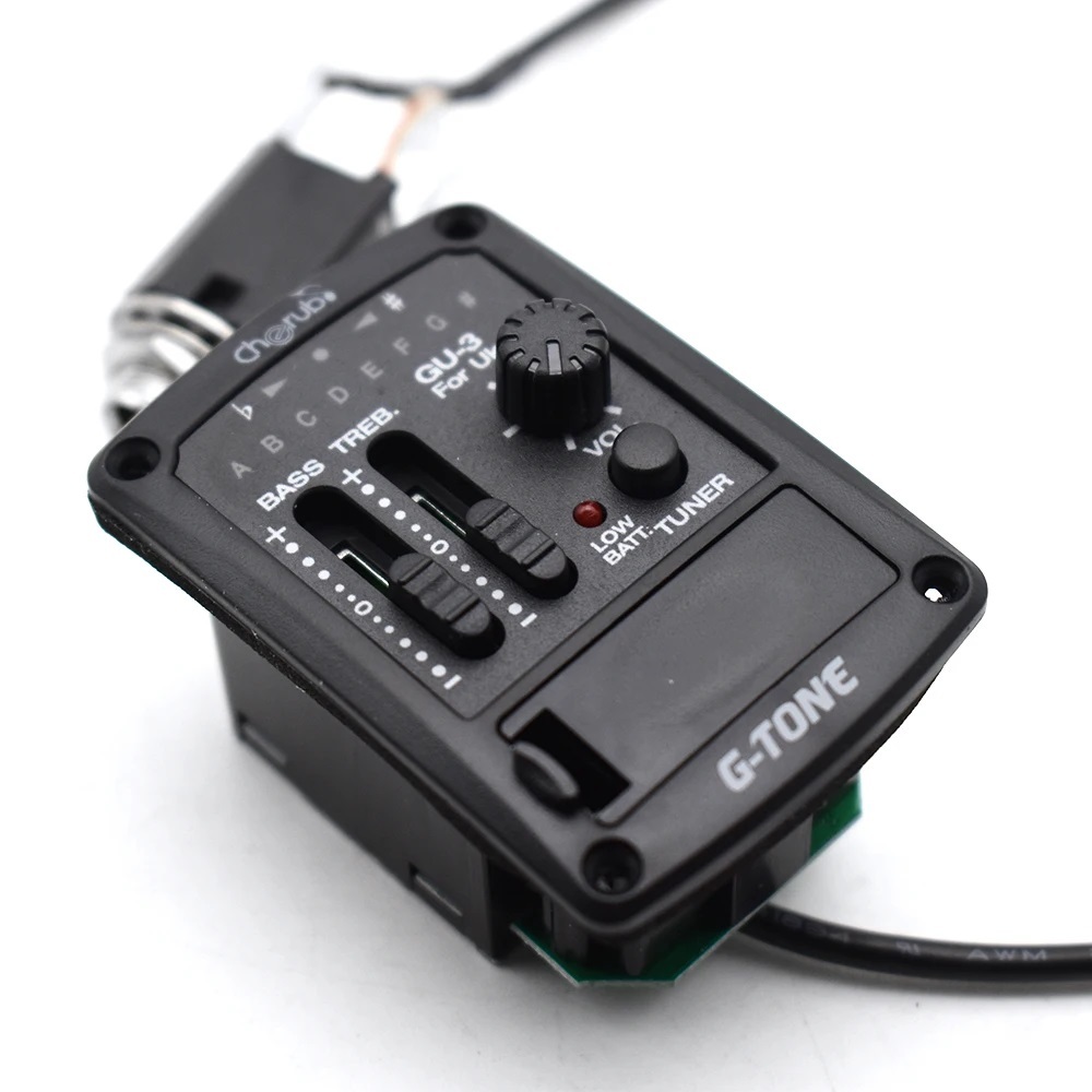 Preamp Cherub GS-3 Equalizer 4 Band Pickup Gitar Akustik Tuner