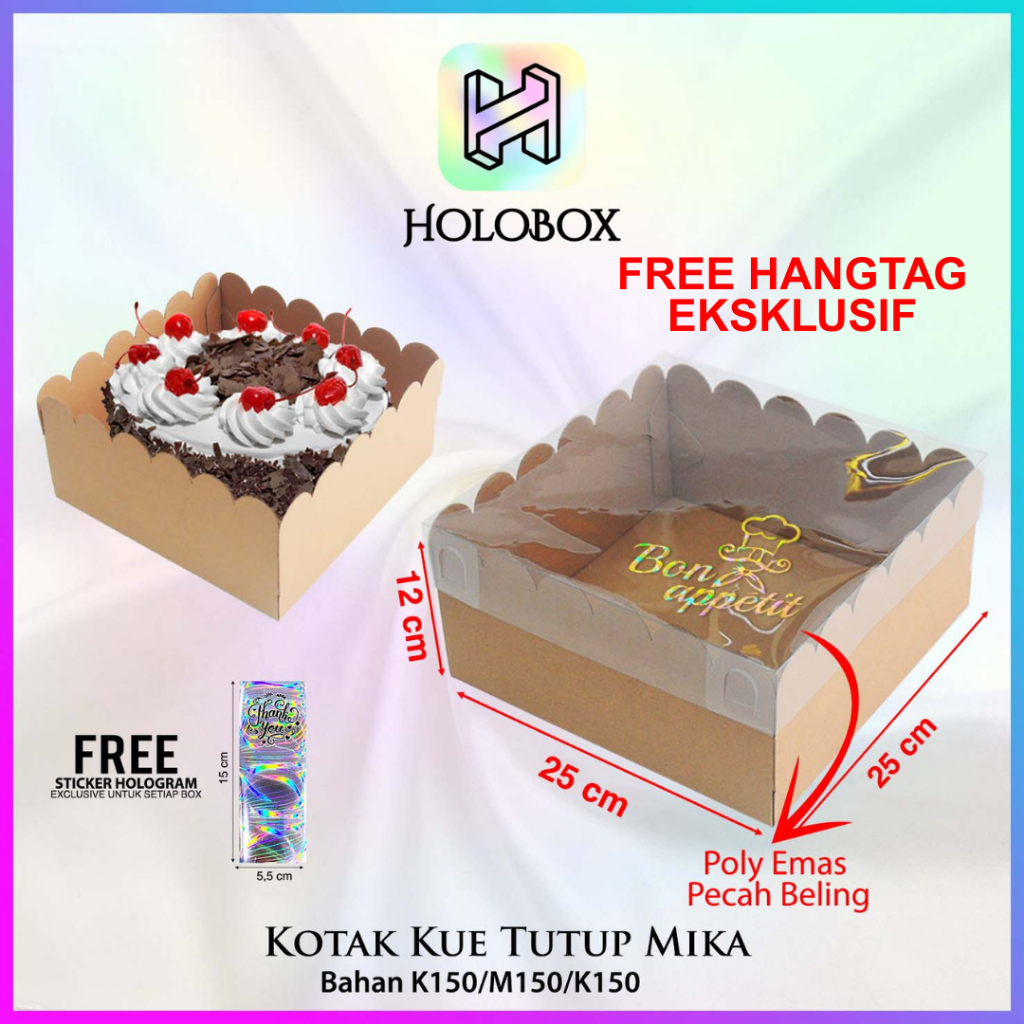 

Kotak Kue / Cake / Kado / Hampers / Murah / Mika / Dus / Box / Packaging / A1-28