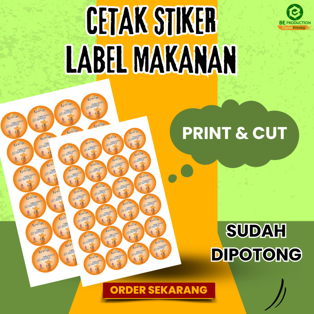 

Cetak Stiker Chromo Cut A3 Murah / Cetak Stiker Label Kemasan / Stiker Label Makanan Minuman Online
