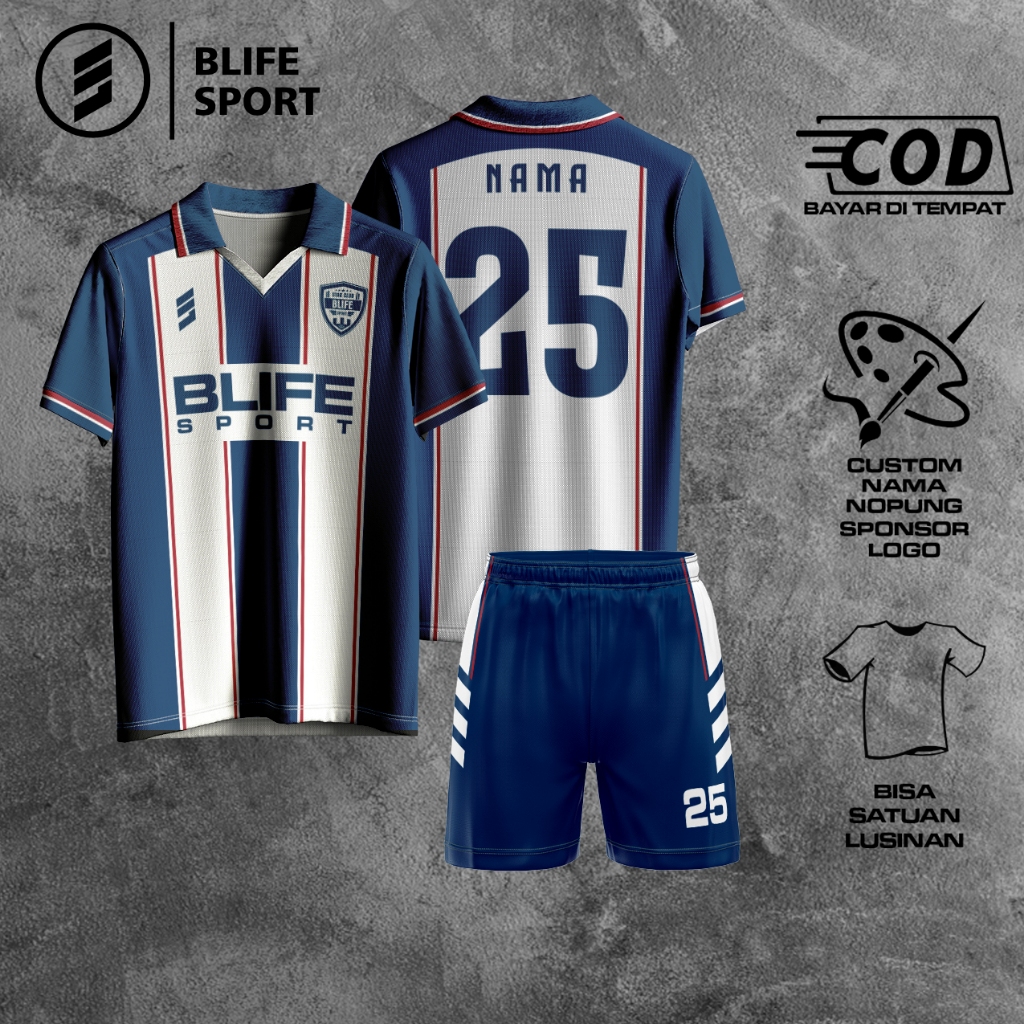 [ COD BISA SATUAN ] JERSEY FUTSAL/BOLA CUSTOM FULL PRINTING