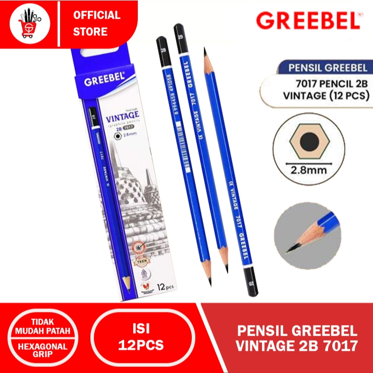 

GRAPHITE PENCIL | PENSIL GREEBEL VINTAGE 2B 7017 (1PACK)