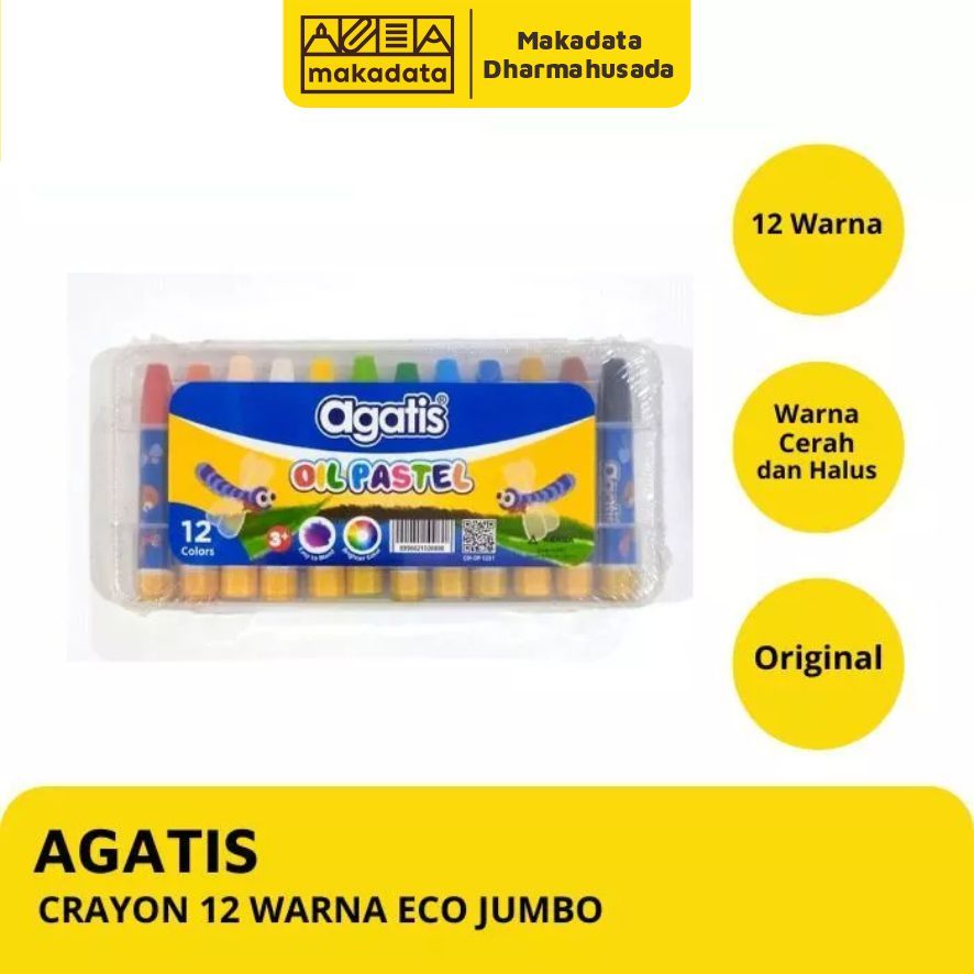 

CRAYON | OIL PASTEL AGATIS ISI 12 WARNA ECO JUMBO (1 PCS)