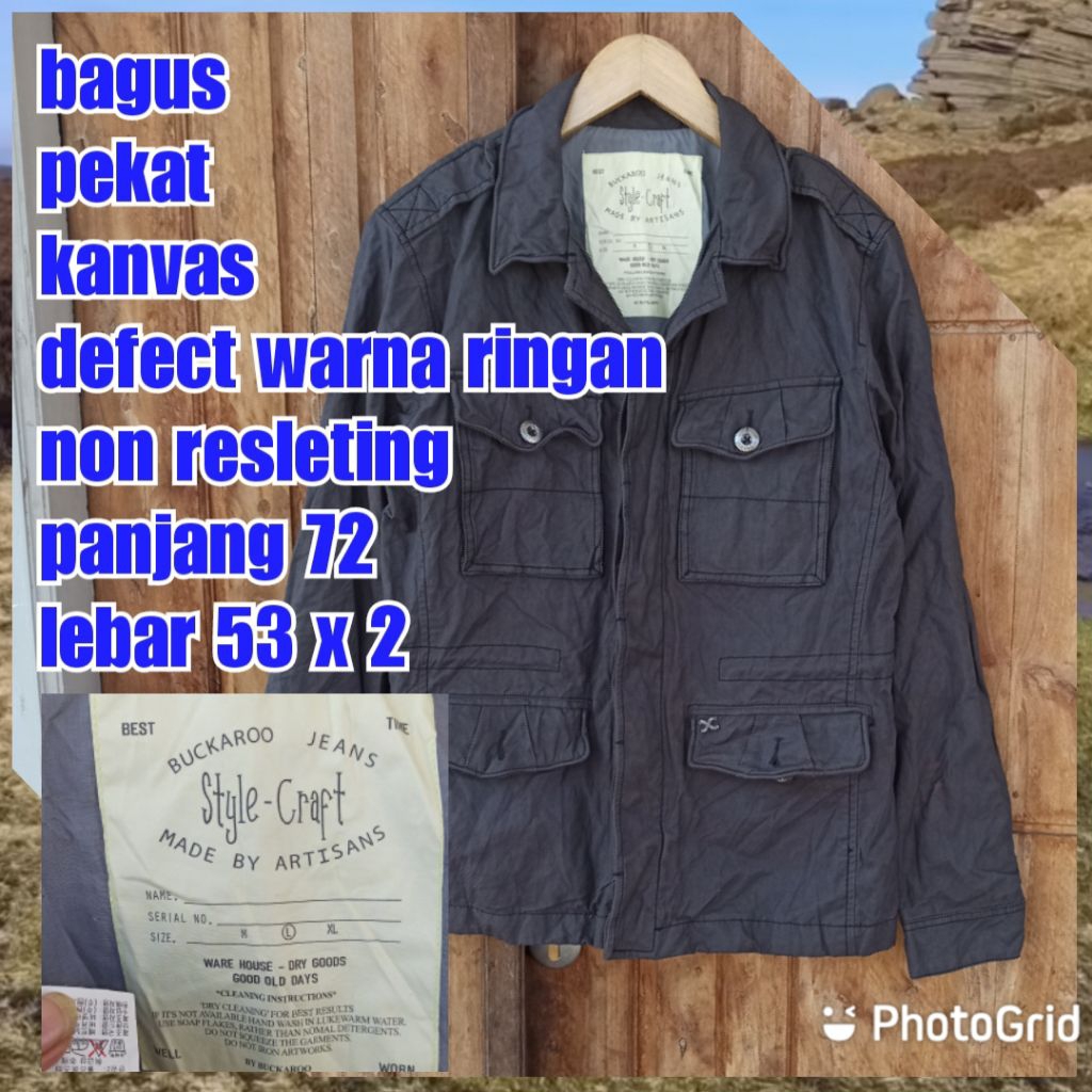 jaket parka army military m65 fashion kanvas buckaroo