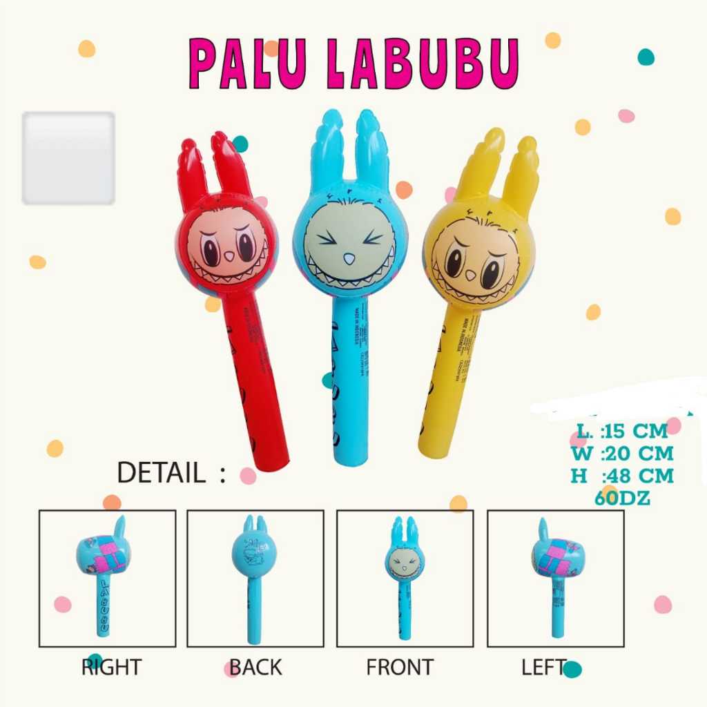Promo Mainan Tiup Palu Kepala Labubu / Mainan Palu Balon Tiup Labubu / Mainan Balon Labubu / Mainan 