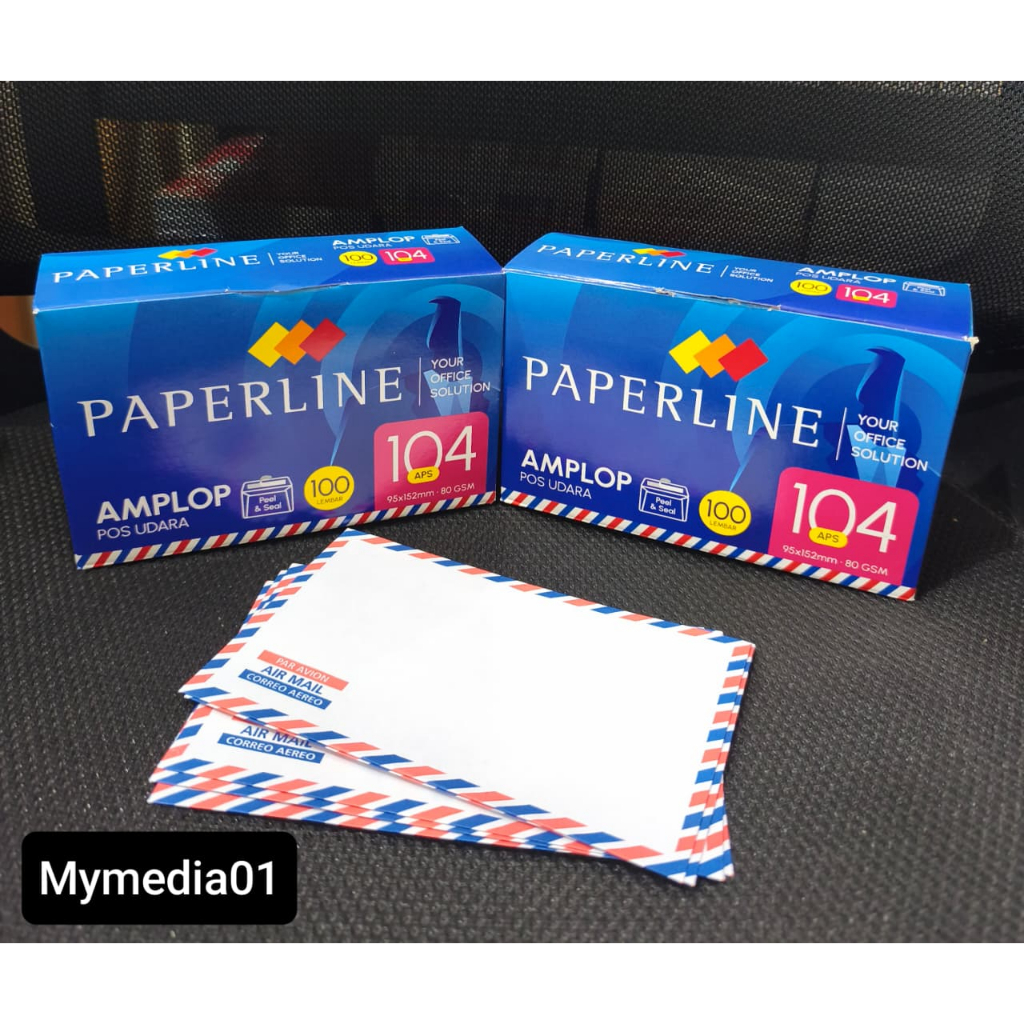 

GROSIR (5 PACK) AMPLOP PUTIH AIRMAIL PAPERLINE NO.104 APS 80GSM TERMURAH