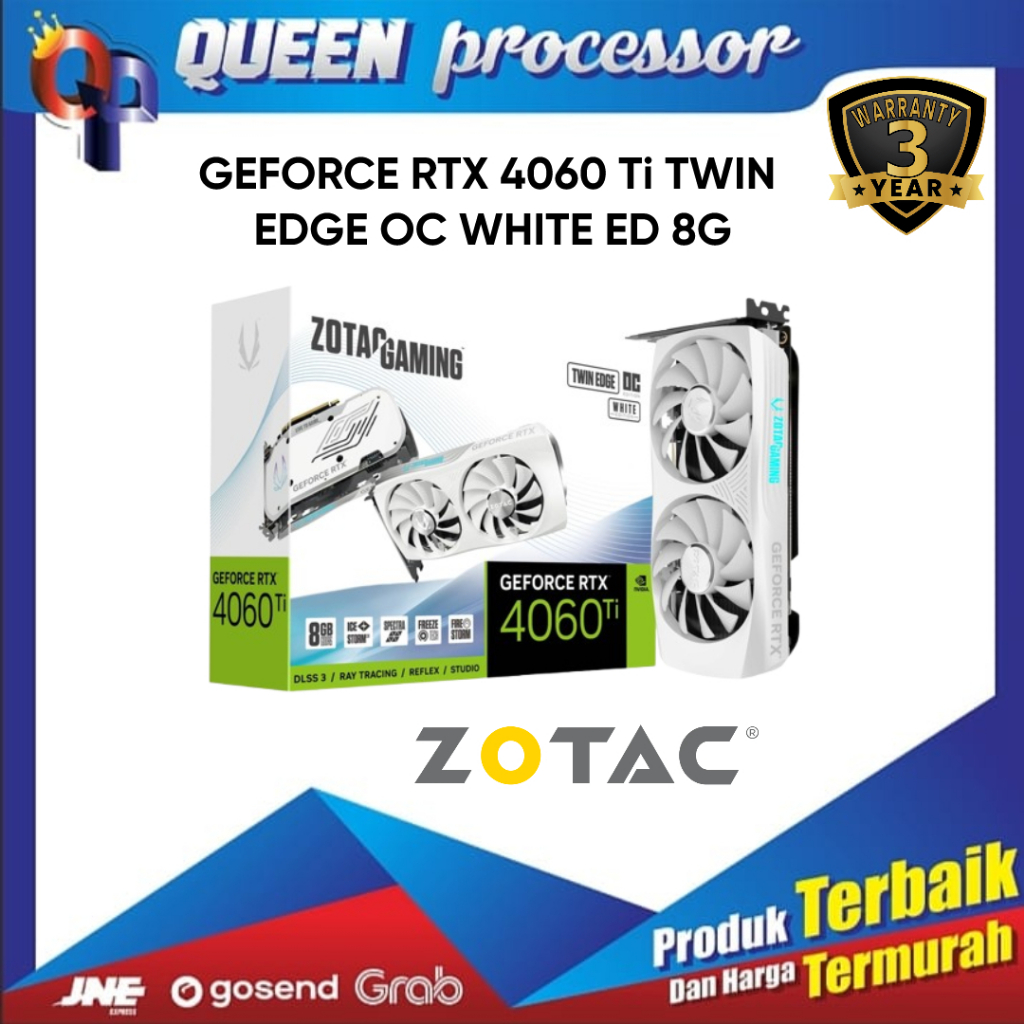 VGA ZOTAC GAMING GeForce RTX 4060 Ti 8GB Twin Edge OC White - RTX 4060Ti