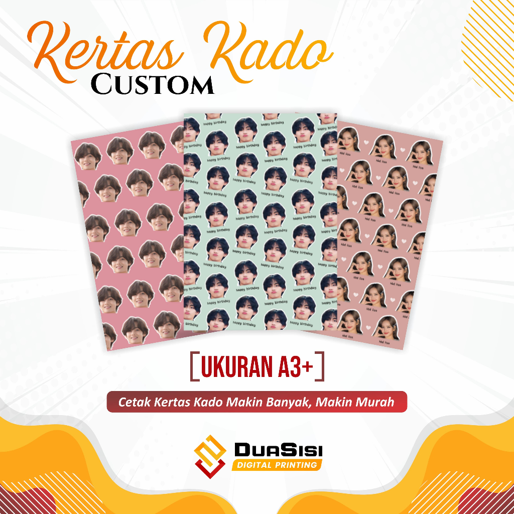 

CUSTOM KERTAS KADO UKURAN A3+ FREE DESAIN CEPAT TERMURAH
