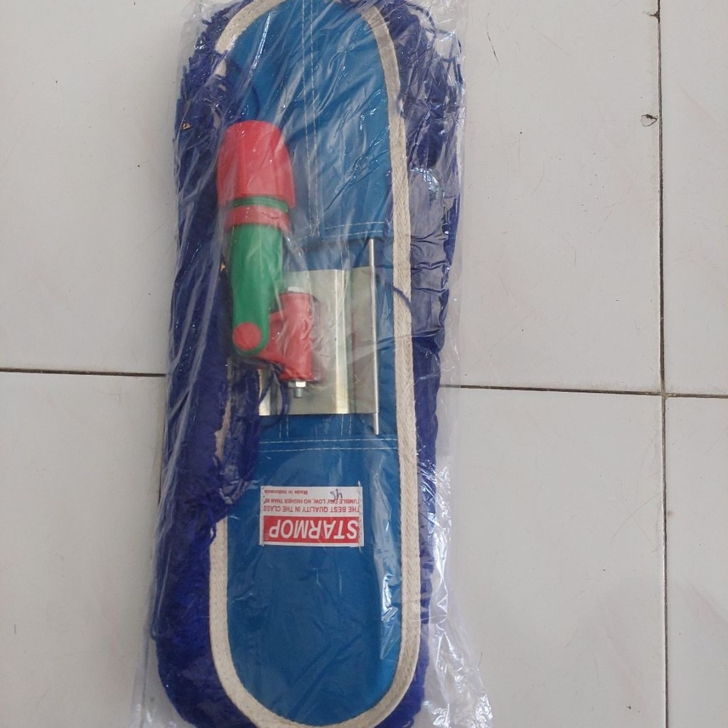 Frame + Refil Starmop Loby 45cm Biru Pel Kering Penyerap Debu Kain Lobi Wool Wol 45 cm
