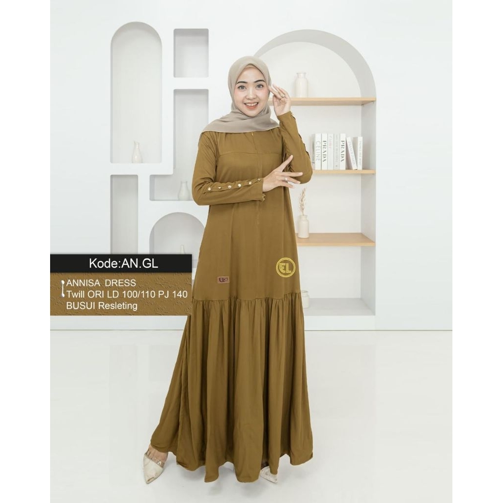 Gamis Twill Elzhaf ori motif terbaru banget