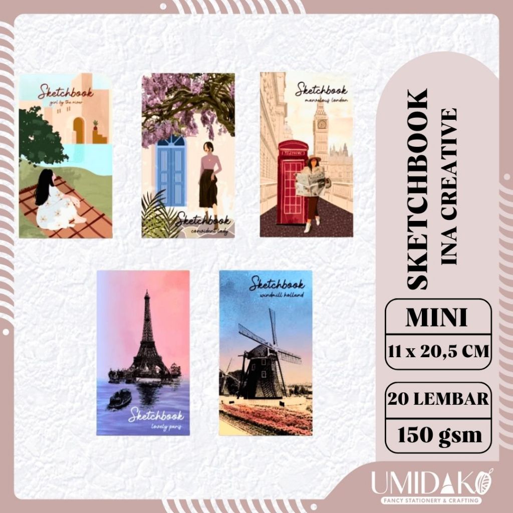 

[UMIDAKO] SKETCH BOOK MINI INA CREATIVE