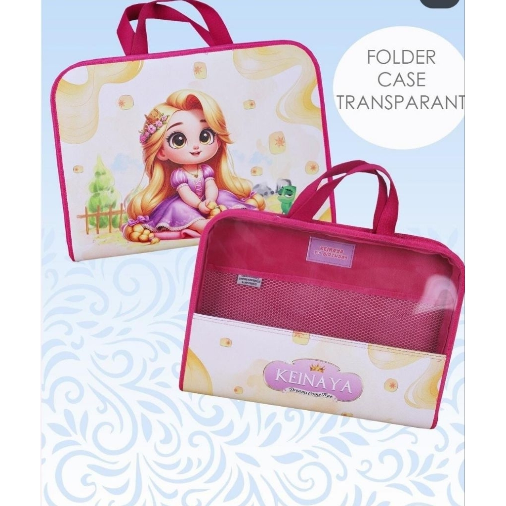 

souvenir folder transparan (kemas plastik+label)