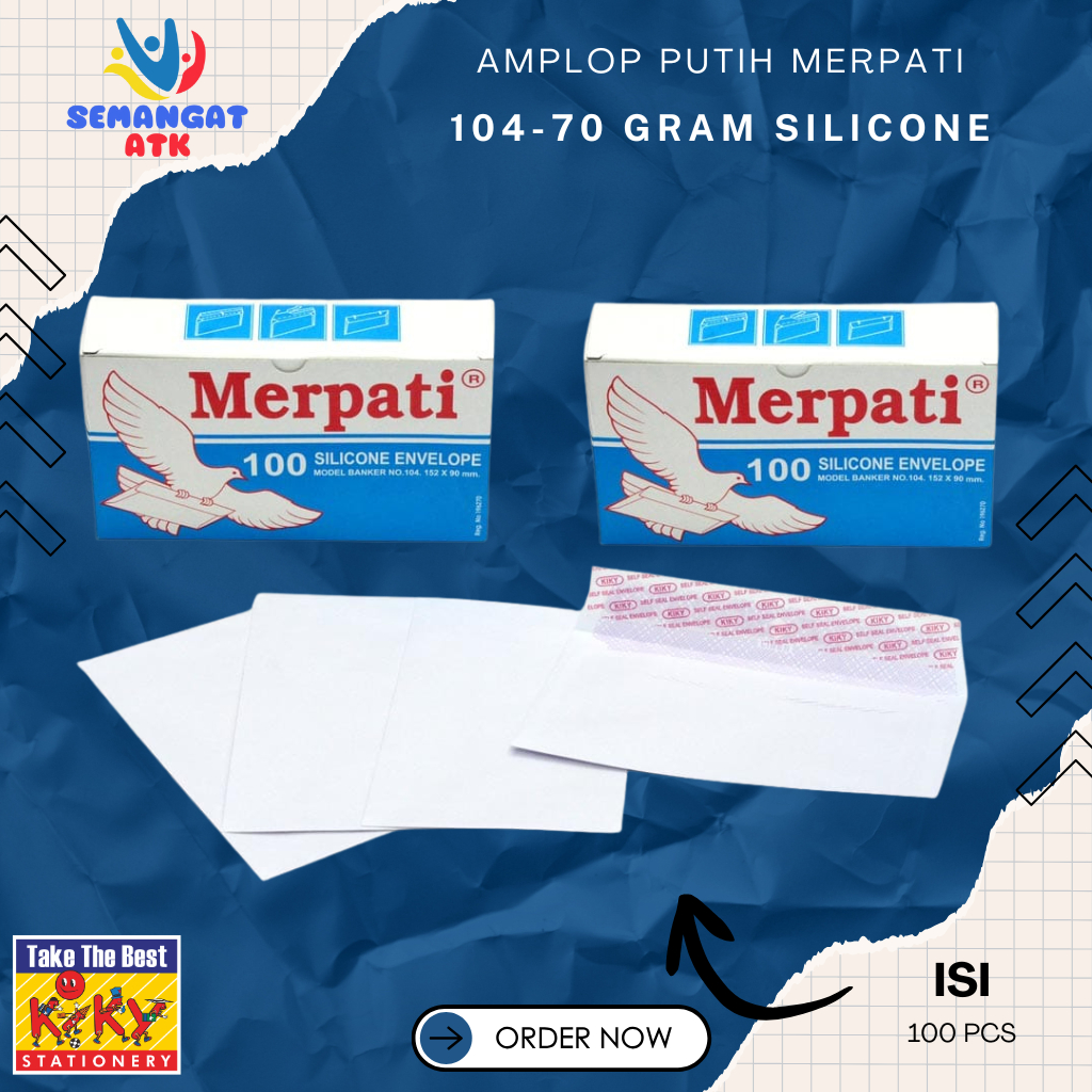 

Amplop Putih Merpati Ukuran 104 - 70 gram Silicone (By: KIKY)