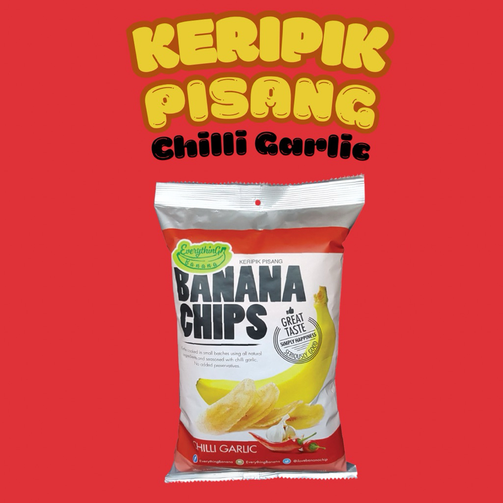 

Keripik Pisang Pedas Gurih aroma Bawang Putih