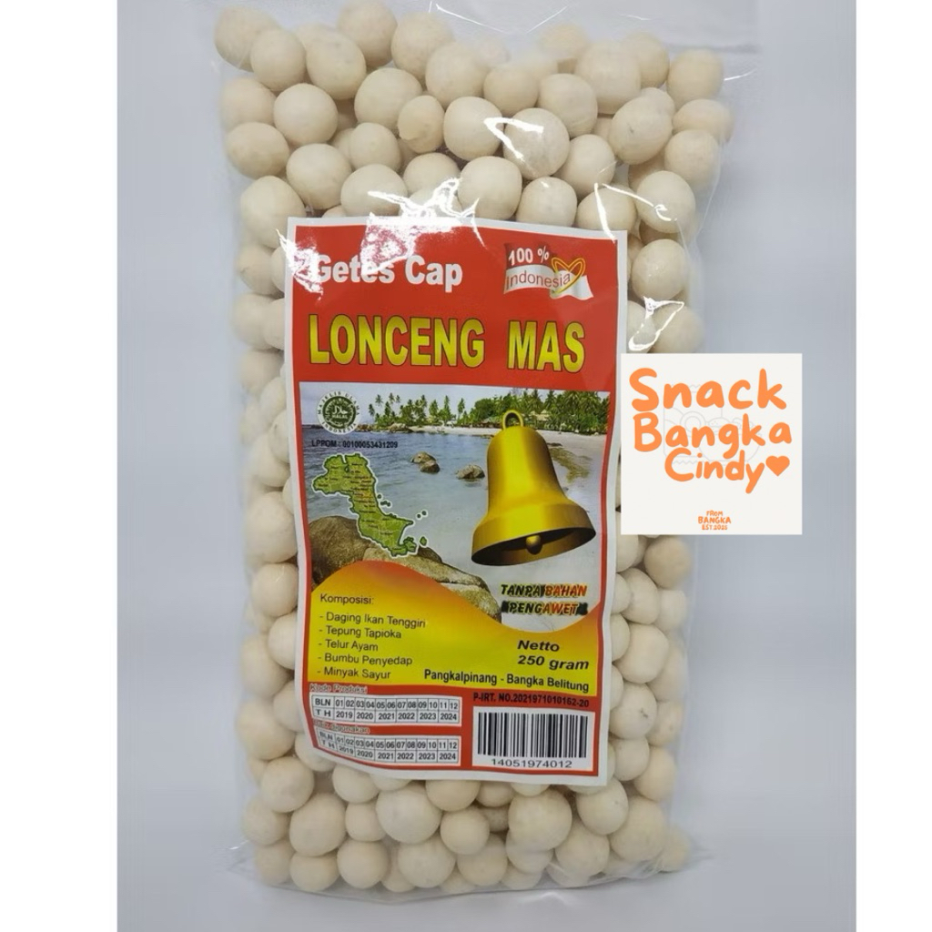 

Kerupuk Getas Lonceng Mas Bulat Snack Bangka