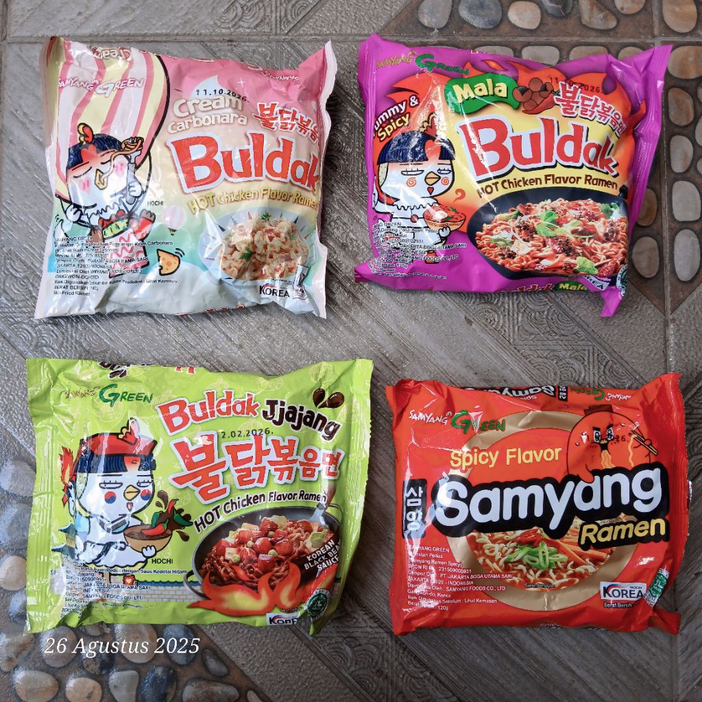 

Mie Samyang GREEN 130gram Halal Mie Korea