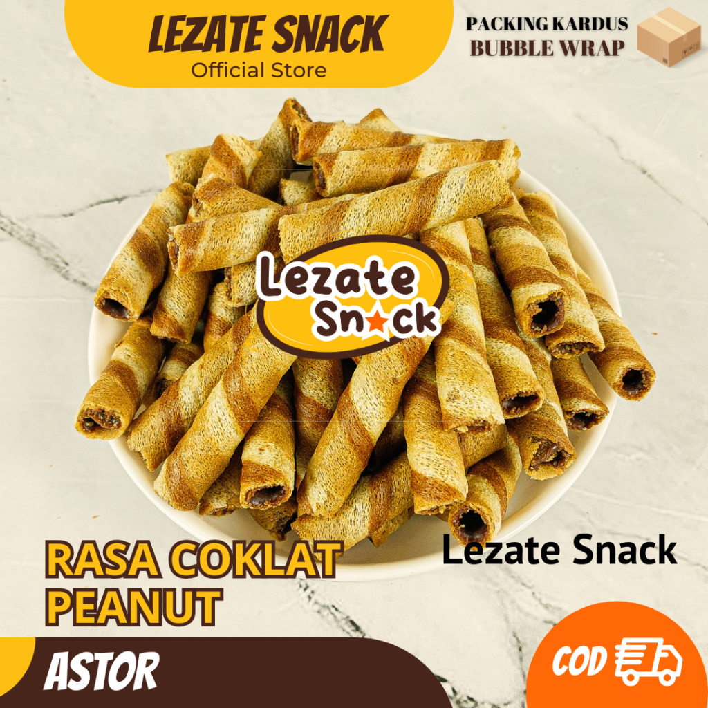 

Astor Mini Choco Peanut 100gr Kiloan Murah Enak Manis Renyah / Wafer Roll Coklat Kacang Kiloan Greentea Vanila Astor Kiloan Barcelona / Wafer Rolls Coklat Blackforest Vanila Lezate Snack WAP SHOP
