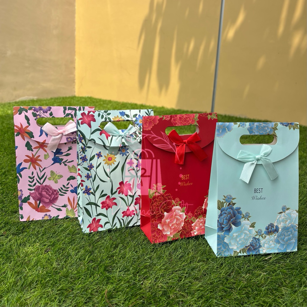 Paper Bag | Paper Bag Tutup | Paper Bag Motif | Paper Bag Bunga | Tas Kertas | Gift | Hampers Bag | 