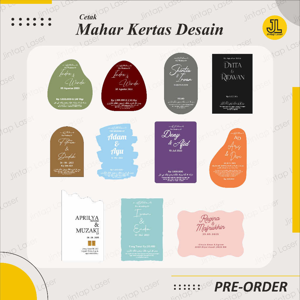 

Custom TETES AIR ARTPAPER Print Kertas AP210 Bahan Mahar | Mahar Kertas Glossy